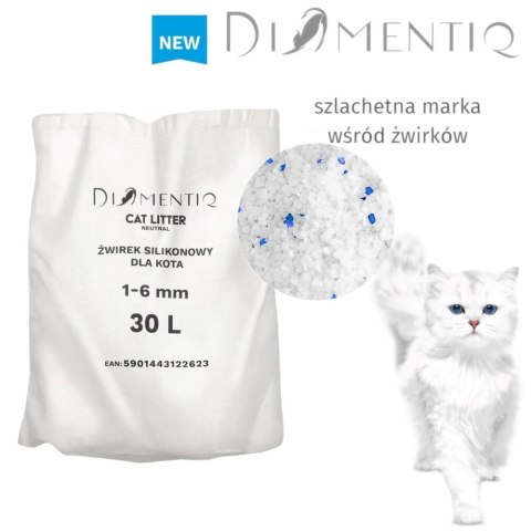 DIAMENTIQ Żwirek neutral 30L+karton DIAMENTIQ Żwirek neutral 30L+karton