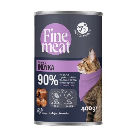 FINE MEAT Danie z indyka dla kota 400 g FINE MEAT Danie z indyka dla kota 400 g