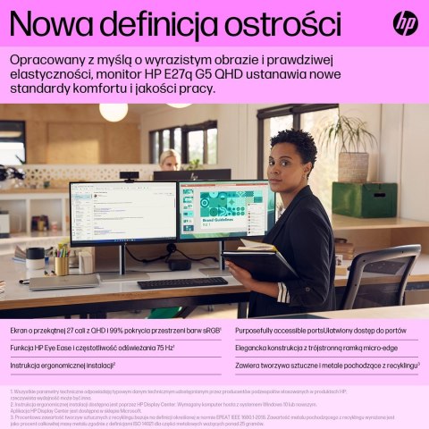 MONITOR HP LED 27" E27q G5 (6N6F2AA) MONITOR HP LED 27" E27q G5 (6N6F2AA)