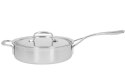 Patelnia sauté z 2 uchwytami i pokrywką Demeyere 5-Plus - 24 cm