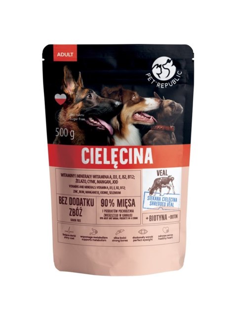 PetRepublic karma dla psa z cielęciną 500 g PetRepublic karma dla psa z cielęciną 500 g