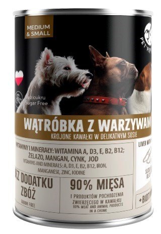PetRepublic puszka dla psa wątróbką warzywa 400 g PetRepublic puszka dla psa wątróbką warzywa 400 g
