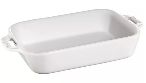Prostokątny półmisek ceramiczny STAUB 40511-151-0 - biały 4.5 ltr Prostokątny półmisek ceramiczny STAUB 40511-151-0 - biały 4.5 ltr