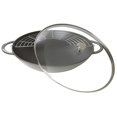 Wok żeliwny z pokrywką Staub - Grafitowy, 37 cm Wok żeliwny z pokrywką Staub - Grafitowy, 37 cm