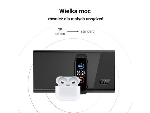 GREEN CELL POWERBANK POWERPLAY 20S CZARNY 20000MAH 22,5W 3X USB-C PD 1X USB-A GREEN CELL POWERBANK POWERPLAY 20S CZARNY 20000MAH 22,5W 3X USB-C PD 1X USB-A