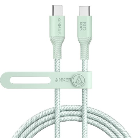 Kabel Anker 544 USB-C do USB-C Bio-Nylon 1.8m 140W zielony Kabel Anker 544 USB-C do USB-C Bio-Nylon 1.8m 140W zielony