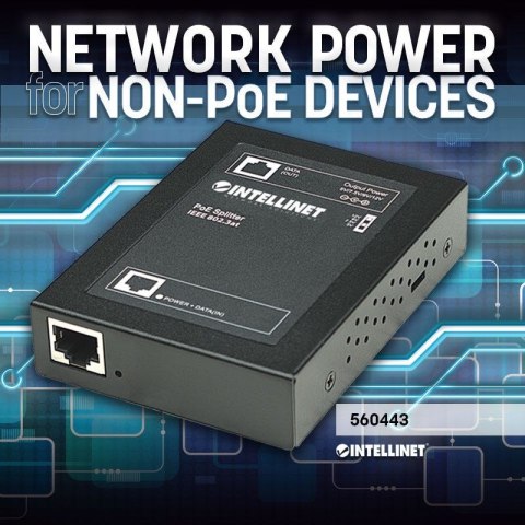 INTELLINET ROZDZIELACZ SPLITTER POE+ IEEE 802.3AT/AF NA 5/7,5/9/12V DC 560443 INTELLINET ROZDZIELACZ SPLITTER POE+ IEEE 802.3AT/AF NA 5/7,5/9/12V DC 560443