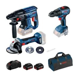BOSCH ZESTAW 18V GBH180 + GWS180 + GSR18V-50 2x5,0Ah +TORBA +LBOXX 238
