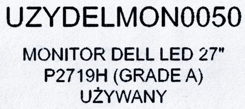 MONITOR DELL LED 27" P2719H (GRADE A) UŻYWANY MONITOR DELL LED 27" P2719H (GRADE A) UŻYWANY