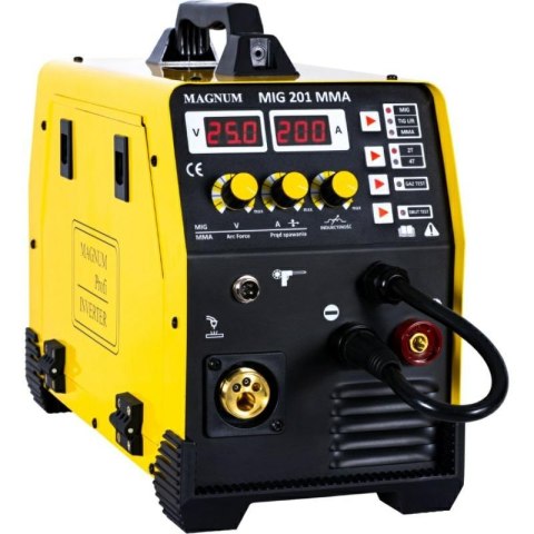 PÓŁAUTOMAT INWERTER MAGNUM MIG 201 MMA 230V, 200A/60%, MB15/3, MMAR, GP25 PÓŁAUTOMAT INWERTER MAGNUM MIG 201 MMA 230V, 200A/60%, MB15/3, MMAR, GP25