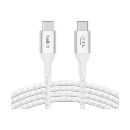 CAB015BT1MWH BELKIN BOOST/CHARGE 240W USB-C TO USB-C CABLE CAB015BT1MWH BELKIN BOOST/CHARGE 240W USB-C TO USB-C CABLE