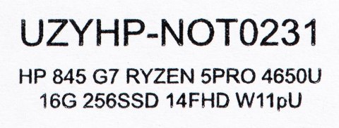 HP EliteBook 845 G7 AMD RYZEN 5 PRO 4650U 16GB 256GB SSD 14" FHD Win11pro + zasilacz UŻYWANY HP EliteBook 845 G7 AMD RYZEN 5 PRO 4650U 16GB 256GB SSD 14" FHD Win11pro + zasilacz UŻYWANY