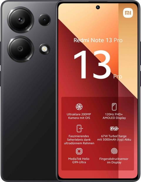 Smartfon Xiaomi Redmi Note 13 Pro 8/256GB Midnight Black Smartfon Xiaomi Redmi Note 13 Pro 8/256GB Midnight Black