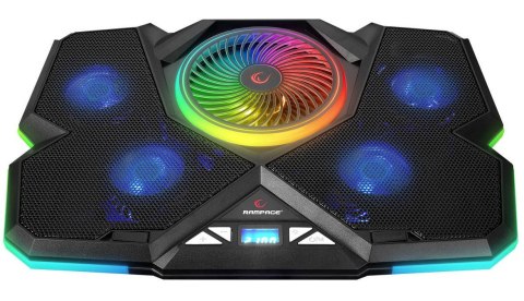 RAMPAGE PODSTAWKA CHŁODZĄCA BREZZE 5 FAN RGB LCD RAMPAGE PODSTAWKA CHŁODZĄCA BREZZE 5 FAN RGB LCD