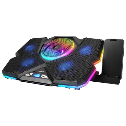 RAMPAGE PODSTAWKA CHŁODZĄCA BREZZE 5 FAN RGB LCD RAMPAGE PODSTAWKA CHŁODZĄCA BREZZE 5 FAN RGB LCD