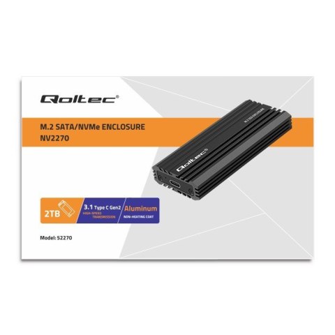 Qoltec Obudowa | kieszeń NV2270 na dysk M.2 SSD | SATA | NVMe | USB-C | 2TB Qoltec Obudowa | kieszeń NV2270 na dysk M.2 SSD | SATA | NVMe | USB-C | 2TB