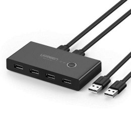 UGREEN SWITCH PRZEŁĄCZNIK KVM USB 2X4 USB 2.0 CZAR (WYPRZEDAŻ)