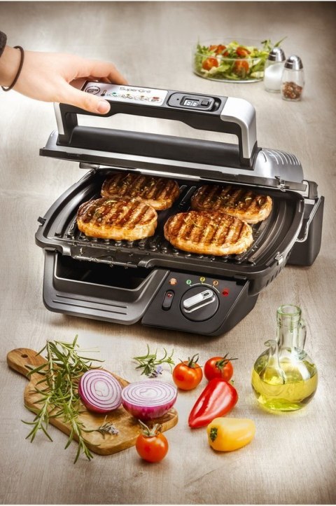 Grill Tefal GC451B12 (Tradycyjny z rusztem; 2000W; kolor srebrny) Grill Tefal GC451B12 (Tradycyjny z rusztem; 2000W; kolor srebrny)