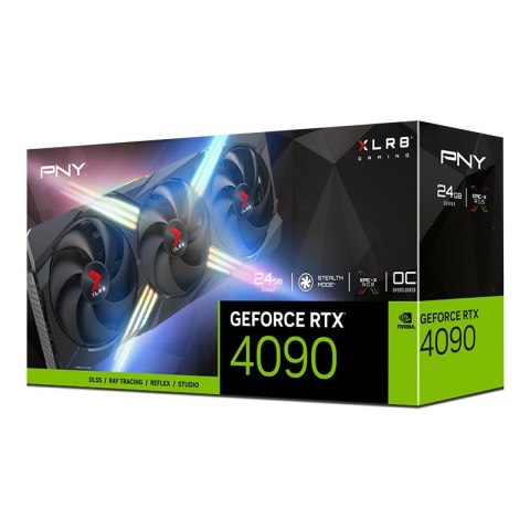 Karta graficzna PNY GeForce RTX 4090 24GB XLR8 Gaming VERTO EPIC-X RGB OC Triple Fan DLSS 3 Karta graficzna PNY GeForce RTX 4090 24GB XLR8 Gaming VERTO EPIC-X RGB OC Triple Fan DLSS 3