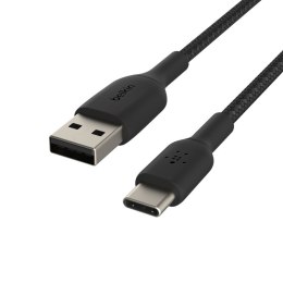 BELKIN CABLE USB C-A OPLOT 15CM, CZARNY