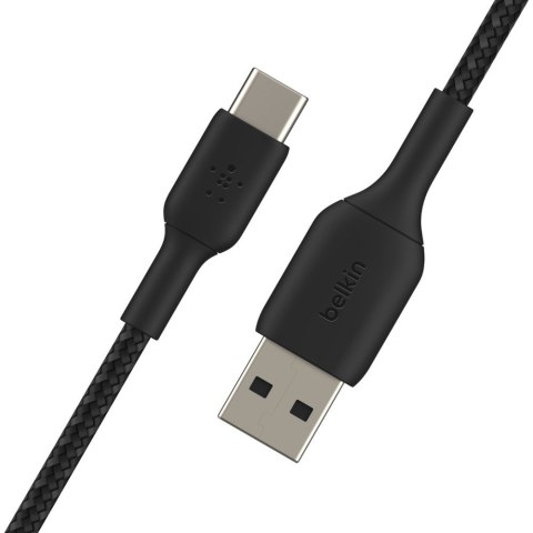 BELKIN CABLE USB C-A OPLOT 15CM, CZARNY BELKIN CABLE USB C-A OPLOT 15CM, CZARNY