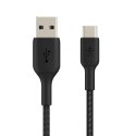 BELKIN CABLE USB C-A OPLOT 15CM, CZARNY