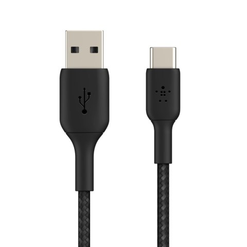 BELKIN CABLE USB C-A OPLOT 15CM, CZARNY BELKIN CABLE USB C-A OPLOT 15CM, CZARNY