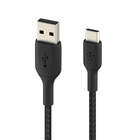 BELKIN CABLE USB C-A OPLOT 15CM, CZARNY BELKIN CABLE USB C-A OPLOT 15CM, CZARNY