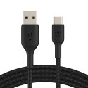 BELKIN CABLE USB C-A OPLOT 15CM, CZARNY