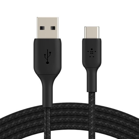 BELKIN CABLE USB C-A OPLOT 15CM, CZARNY BELKIN CABLE USB C-A OPLOT 15CM, CZARNY