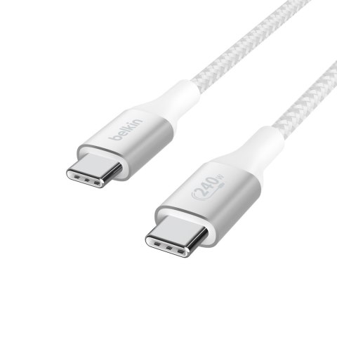BELKIN KABEL BOOST CHARGE USBC-C 240W 1M, BIAŁY BELKIN KABEL BOOST CHARGE USBC-C 240W 1M, BIAŁY