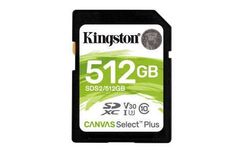 Karta pamięci Kingston Canvas Select Plus SDS2/512GB (512GB; Class U3, V30; Karta pamięci) Karta pamięci Kingston Canvas Select Plus SDS2/512GB (512GB; Class U3, V30; Karta pamięci)