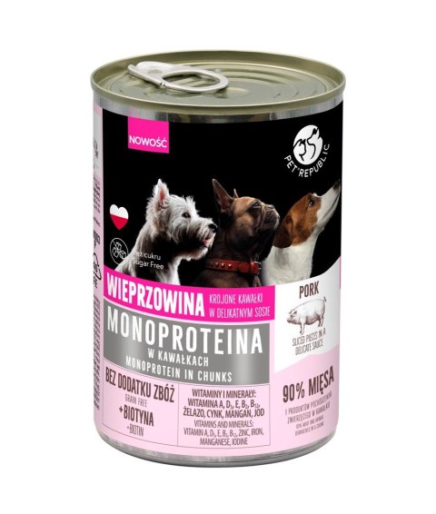 PetRepublic MONOPROTEINA dla psa wieprz. sos 100 g PetRepublic MONOPROTEINA dla psa wieprz. sos 100 g