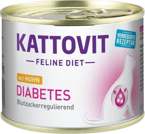 KATTOVIT Diabetes - puszka 185g karma dla kota KATTOVIT Diabetes - puszka 185g karma dla kota