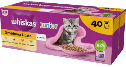 WHISKAS Mokra Karma dla kota Gal Junior Drób 40x85g WHISKAS Mokra Karma dla kota Gal Junior Drób 40x85g