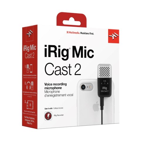 IK iRig Mic Cast 2 - Mikrofon pojemnościowy IK iRig Mic Cast 2 - Mikrofon pojemnościowy