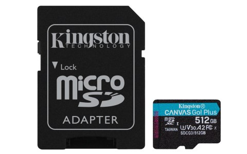 KINGSTON microSDXC Canvas Go Plus 512GB + adapter KINGSTON microSDXC Canvas Go Plus 512GB + adapter
