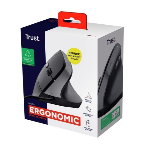 Mysz TRUST BAYO II ERGONOMIC MOUSE BLK (25144) Mysz TRUST BAYO II ERGONOMIC MOUSE BLK (25144)