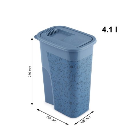 Rotho Pojemnik sucha karma FLO 4,1L Blue kot/pies Rotho Pojemnik sucha karma FLO 4,1L Blue kot/pies