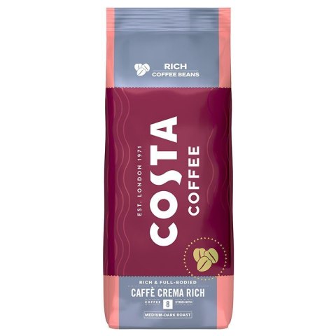 Costa Coffee Crema Rich kawa ziarnista 1kg + KUBEK CERAMICZNY Z POKRYWKĄ COSTA COFFEE Costa Coffee Crema Rich kawa ziarnista 1kg + KUBEK CERAMICZNY Z POKRYWKĄ COSTA COFFEE
