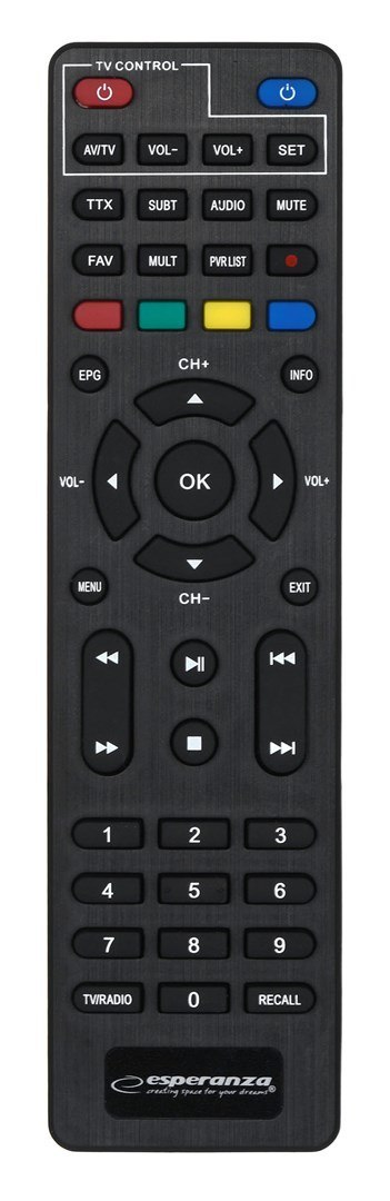 ESPERANZA TUNER DVB-T2 H.265/HEVC EV106P ESPERANZA TUNER DVB-T2 H.265/HEVC EV106P