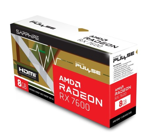 Karta graficzna SAPPHIRE Radeon RX 7600 PULSE Gaming OC 8GB Karta graficzna SAPPHIRE Radeon RX 7600 PULSE Gaming OC 8GB