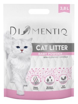 DIAMENTIQ Żwirek Baby Powder Silikonowy, Niezbrylający się dla kota - 3,8 l (WYPRZEDAŻ)