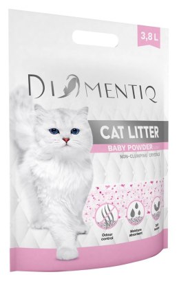 DIAMENTIQ Żwirek Baby Powder Silikonowy, Niezbrylający się dla kota - 3,8 l (WYPRZEDAŻ)