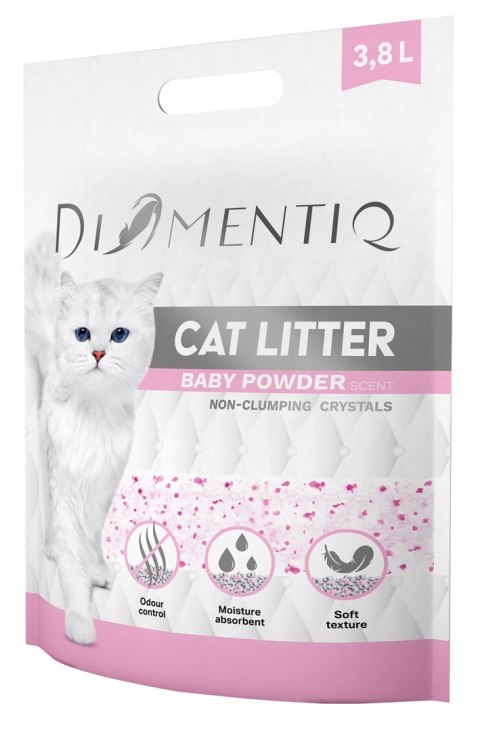 DIAMENTIQ Żwirek Baby Powder Silikonowy, Niezbrylający się dla kota - 3,8 l (WYPRZEDAŻ) DIAMENTIQ Żwirek Baby Powder Silikonowy, Niezbrylający się dla kota - 3,8 l (WYPRZEDAŻ)