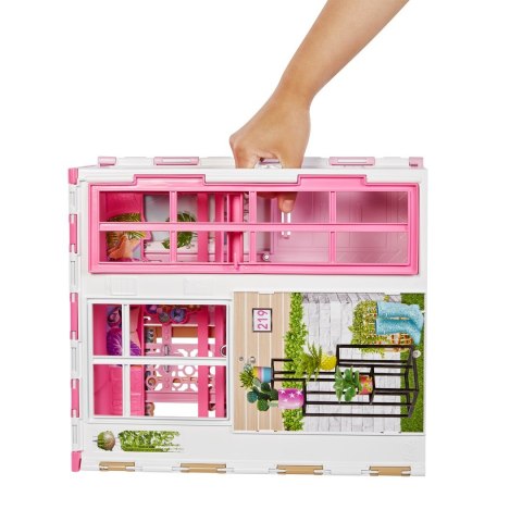 Barbie Kompaktowy domek + Lalka HCD48 Barbie Kompaktowy domek + Lalka HCD48
