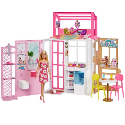 Barbie Kompaktowy domek + Lalka HCD48 Barbie Kompaktowy domek + Lalka HCD48