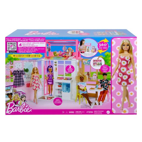 Barbie Kompaktowy domek + Lalka HCD48 Barbie Kompaktowy domek + Lalka HCD48