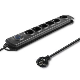 Listwa zasilająca Qoltec 50112 (3m; kolor czarny)