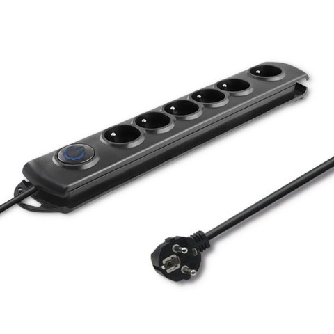 Listwa zasilająca Qoltec 50112 (3m; kolor czarny) Listwa zasilająca Qoltec 50112 (3m; kolor czarny)